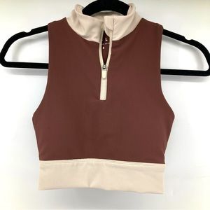 Wilo The Label Zip High Neck Bra Top